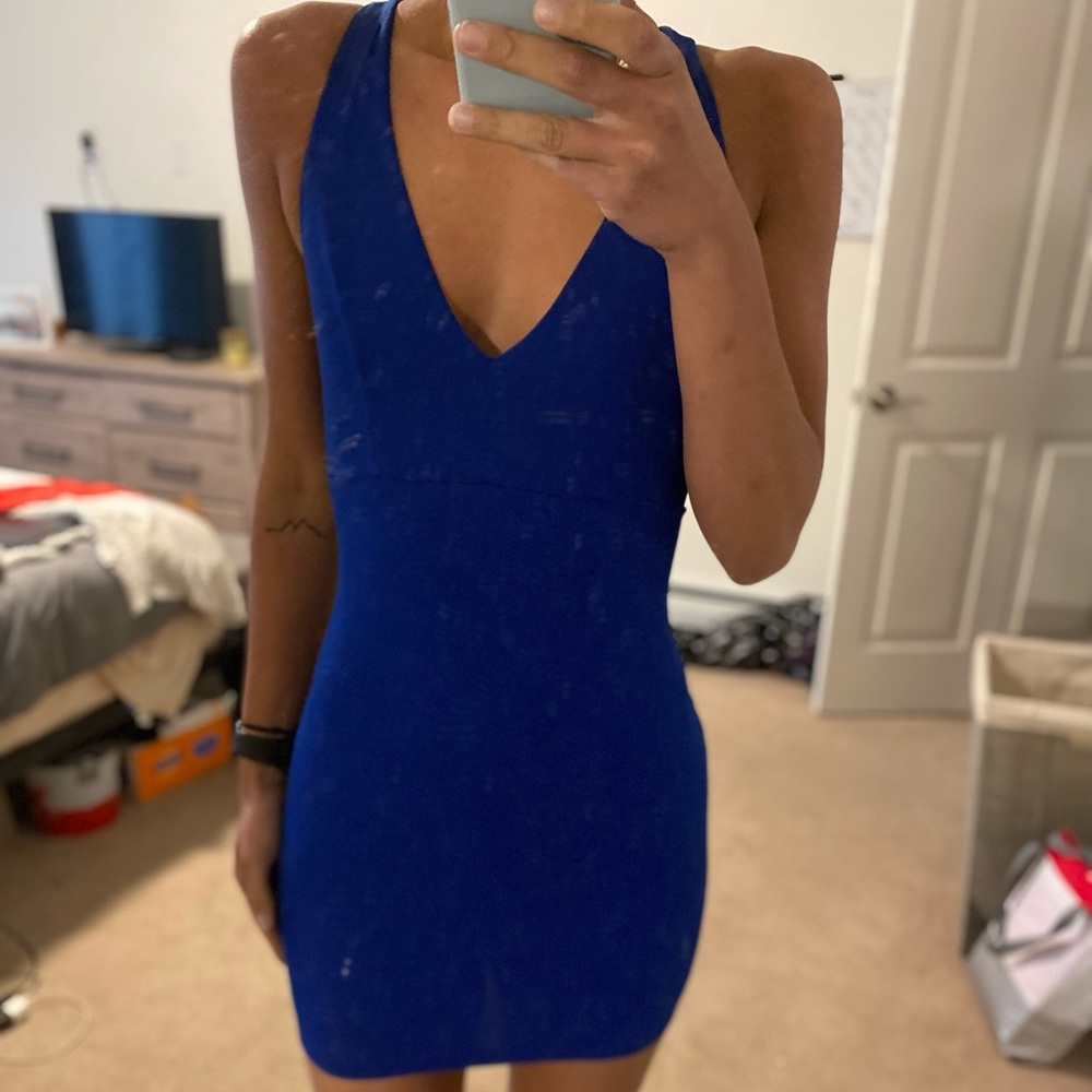 Blue mini dress